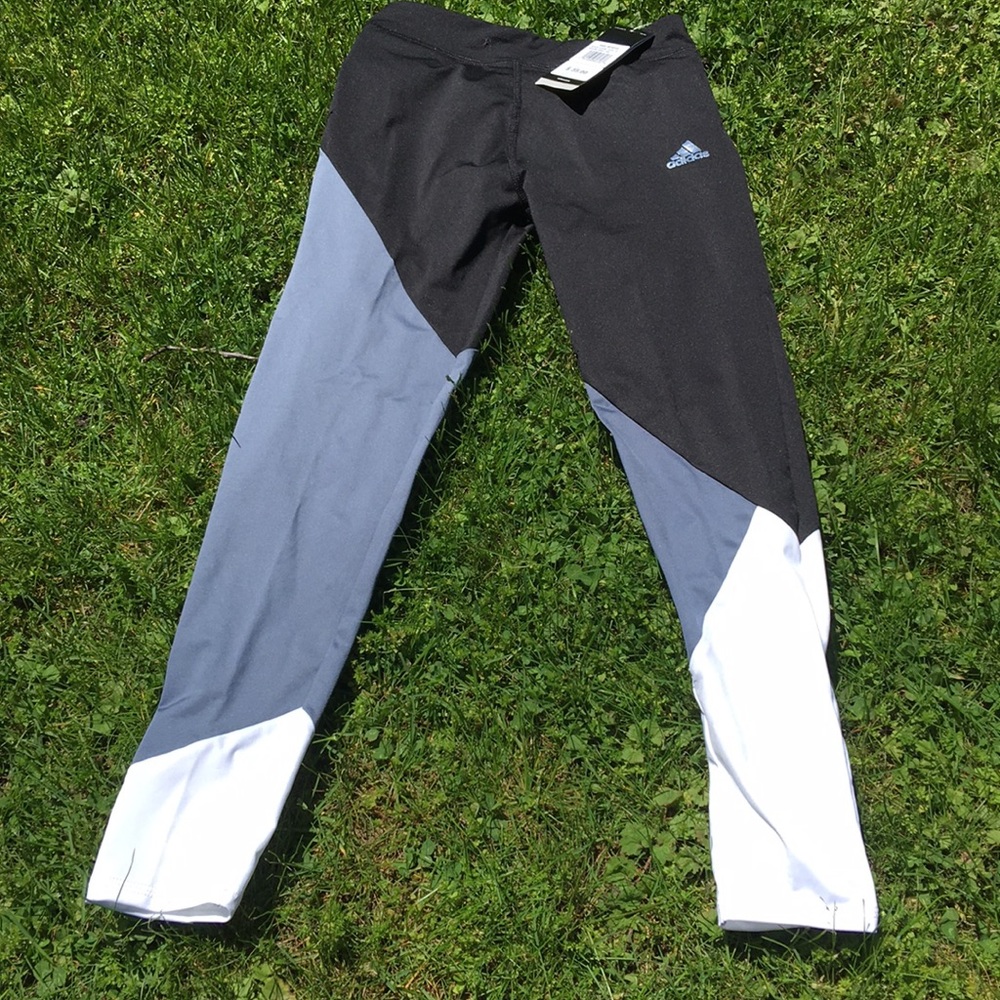Colorblock adidas youth leggings